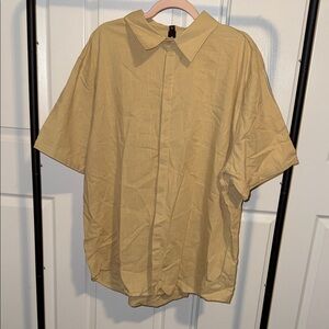 Men's Tan Button Down Shirt